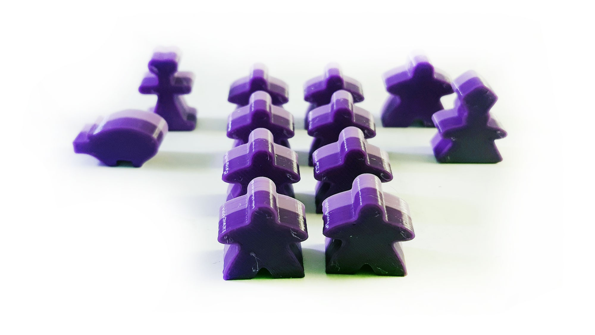 3d printed Carcassonne meeples 1 abbot or abbot pack all colors 8 meeples 